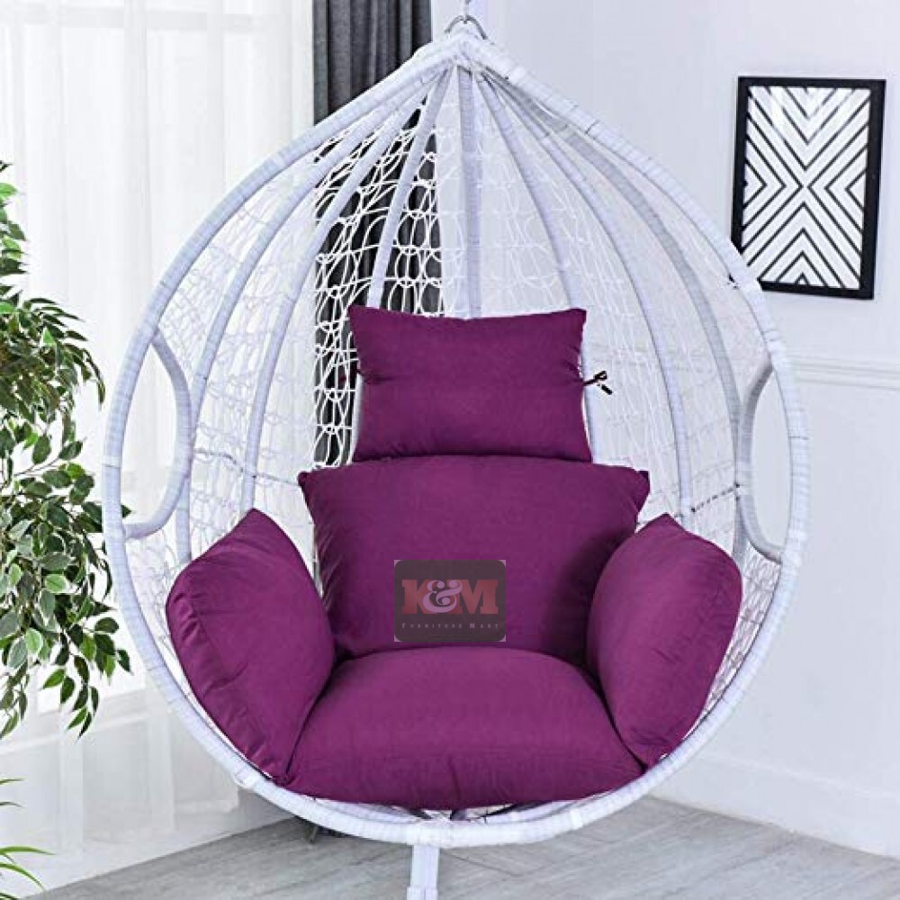 SIngle Seater egg chair cushion Purple K&M FURNITURE MART